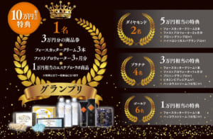 グランプリ１名には10万円相当の特典