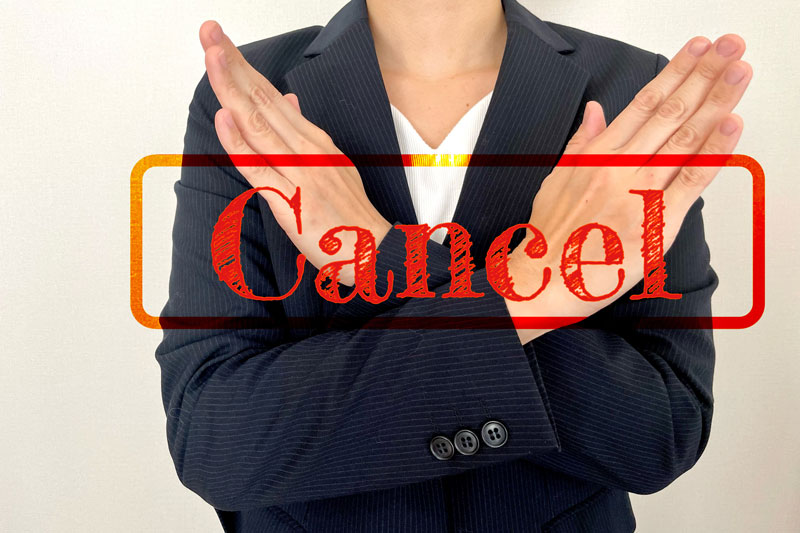 キャンセル